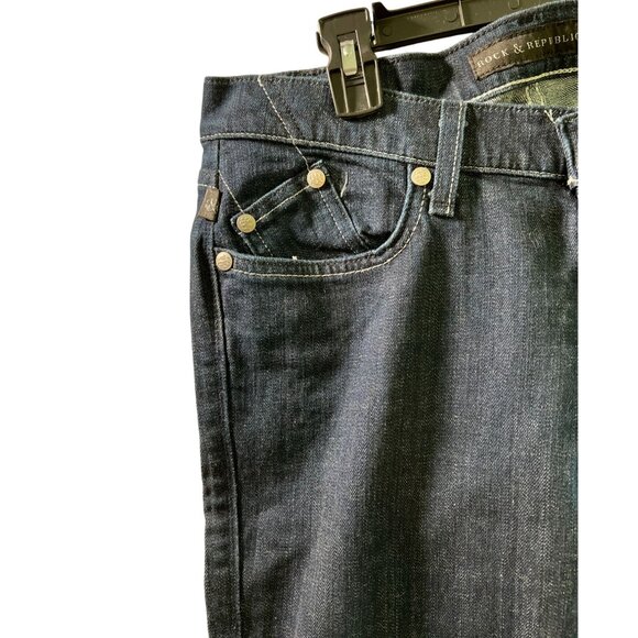 Rock & Republic Womens size 29 Dark Wash Denim Bootcut Jeans Size 8 - Picture 7 of 9